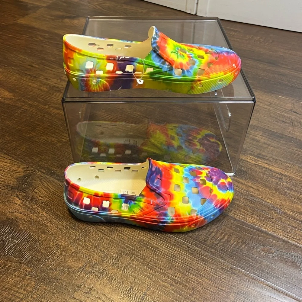 Vans Girls Slip-On TRK Tie Dye Water Shoes Size Girls 4 Multicolor